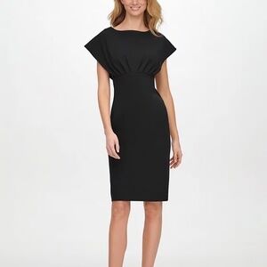 Calvin Klein Women's Boat-Neck Scuba Crepe Sheath Dress Size 2, NWT